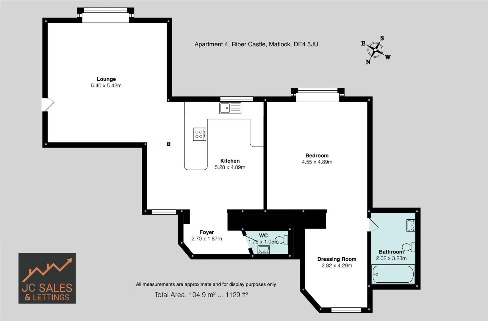 Apartment 4, Riber Castle, Riber, Matlock Floorplan
